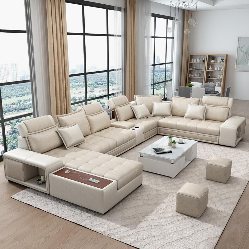 Luxury New technology fabric living room latex sofa Nordic Europe High Quality sleeper couch comfortable sectional corner sofa