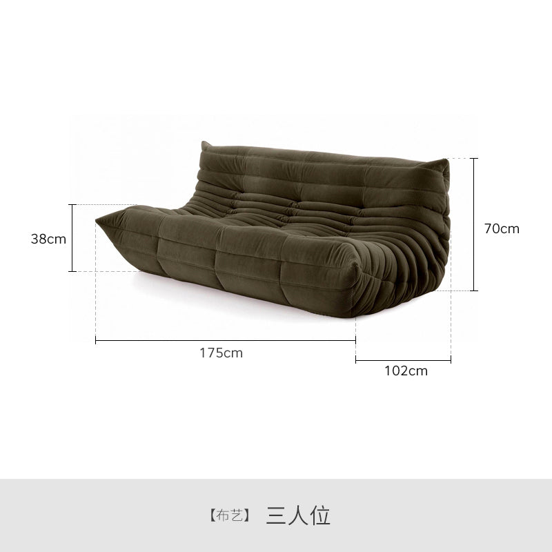 Italian simple straight row double freehand space sofa combination designer furniture fabric