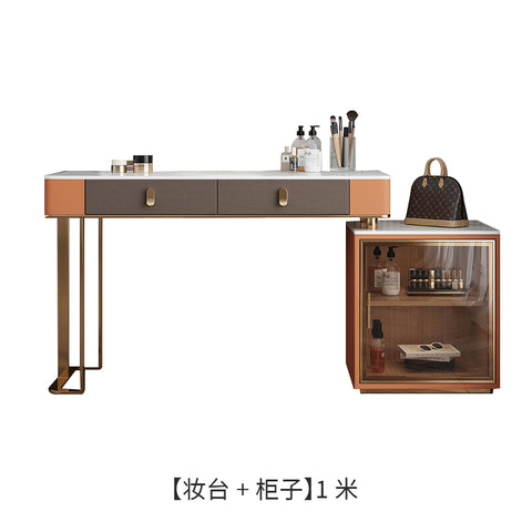 Italian minimalist dressing table rock board integrated cabinet modern simple bedroom high-end cabinet dressing table