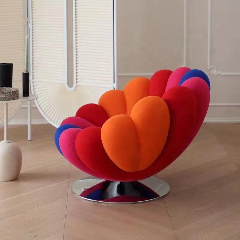 Italian creative anemone giovannetti single sofa chair modern minimalist living room lazy leisure swivel chair