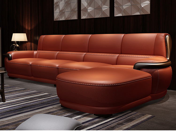 Durable leather sofa, the latest sofa design living room furniture