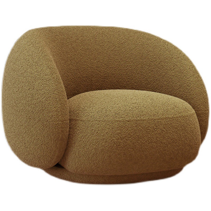 Modern minimalist design floor sofa lamb wool high back armrest single sofa chair living room furniture