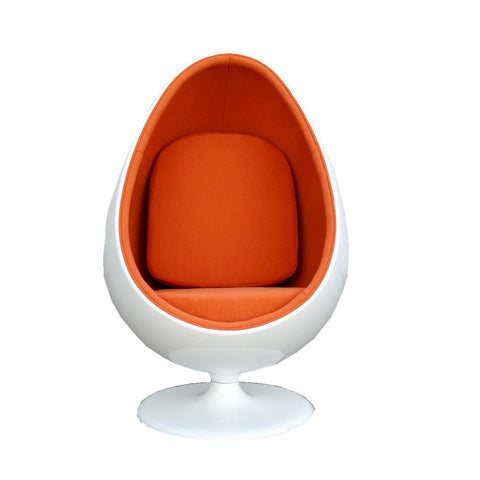 Simple Modern Fashion Living Room Ball Style Swivel Leisure Fiberglass Pod Chair with Stand lounge office chair