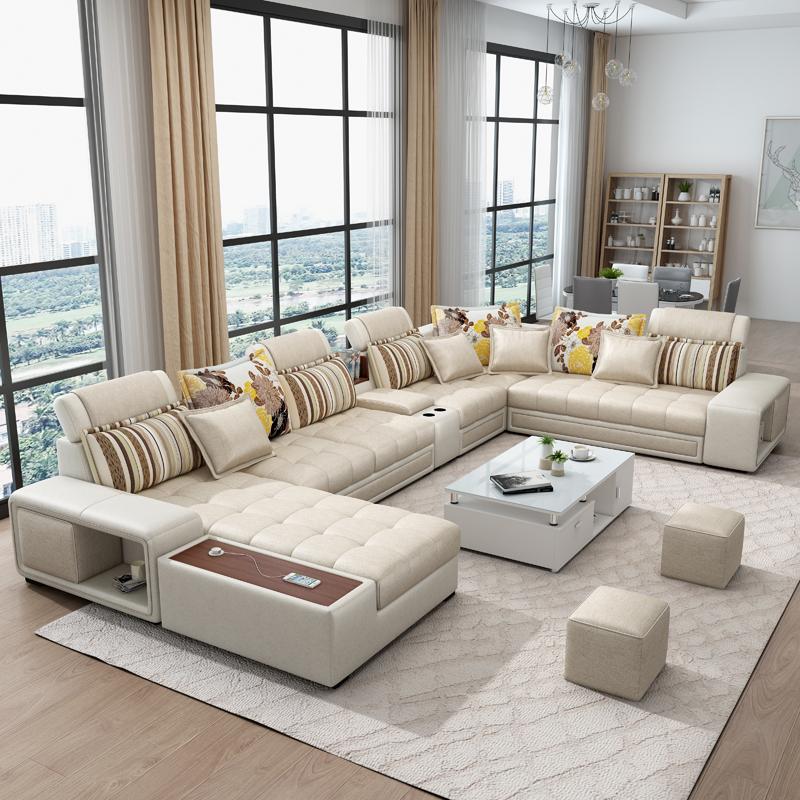 Luxury New technology fabric living room latex sofa Nordic Europe High Quality sleeper couch comfortable sectional corner sofa