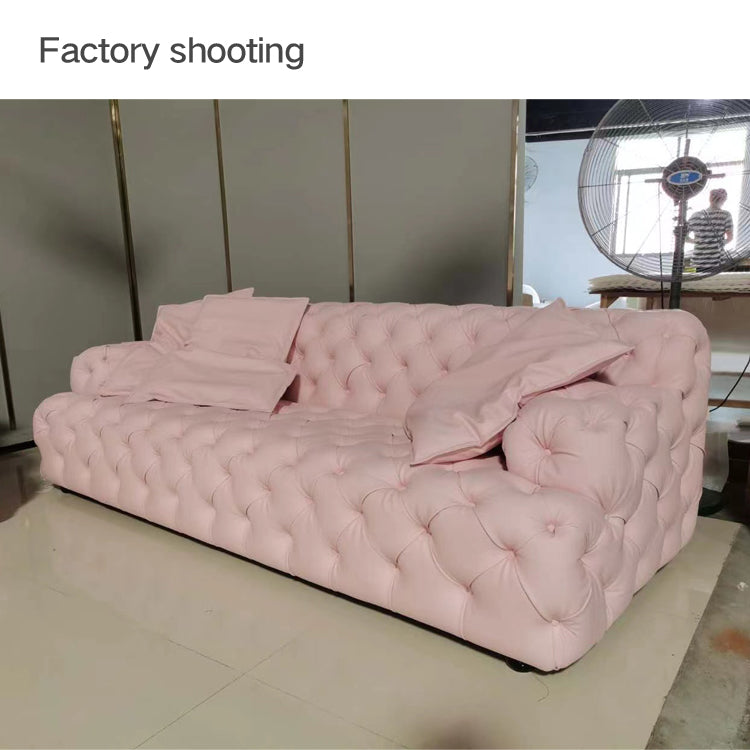 Home Decoration Italian Living Room Sofa Set Customized Postmodern Chesterfield Sofa Fabric Button sofa