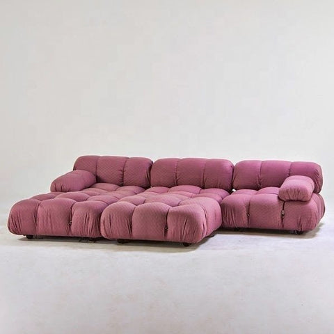 customized modern living room couch Shaping sponge mario bellini modular sectional velvet teddy fabric bellini sofa set