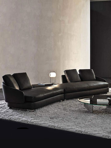 Fabric sofa modern minimalist combination small apartment Italian minimalist curved corner combination special-shaped sofa