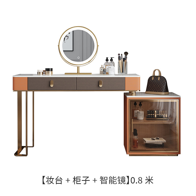 Italian minimalist dressing table rock board integrated cabinet modern simple bedroom high-end cabinet dressing table