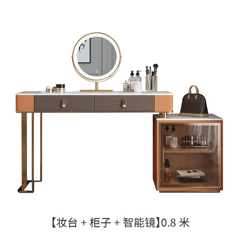 Italian minimalist dressing table rock board integrated cabinet modern simple bedroom high-end cabinet dressing table