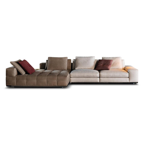 Fabric sofa Italian modern minimalist concubine combination Villa large flat layer light luxury sofa living room