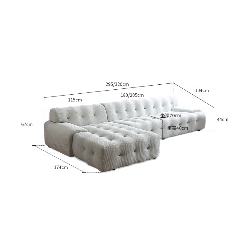 fabric craft sofa Italian minimalist small apartment simple modern pull Internet celebrity sofa for three people