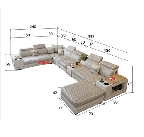 leather living room sofa fabric sofa set 7 seater u L shaped sectional sofa sectionals & loveseats