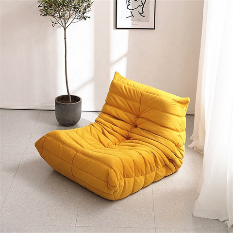 Modern Living Room Furniture Single Lazy Chair Sofa Leather Couch Sponge Sofa