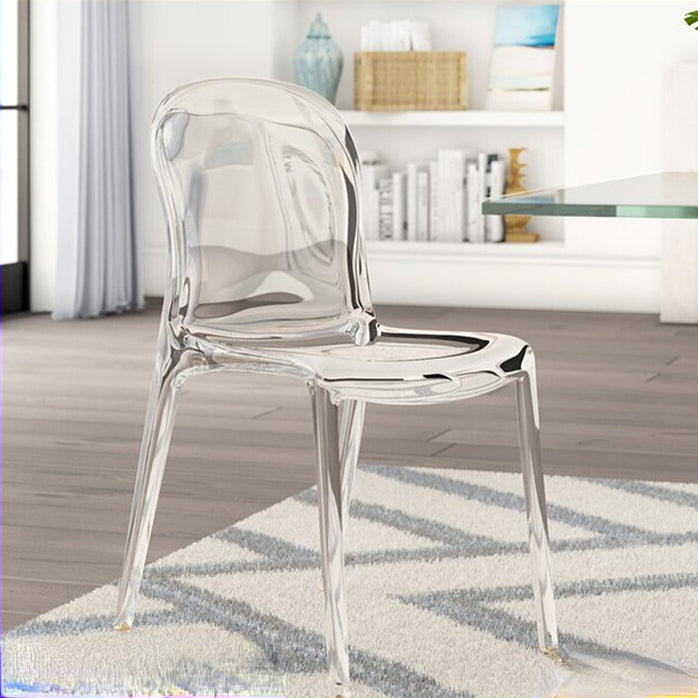 Nordic transparent stool acrylic modern simple crystal cosmetic chair Internet celebrityinsChair plastic dining chair