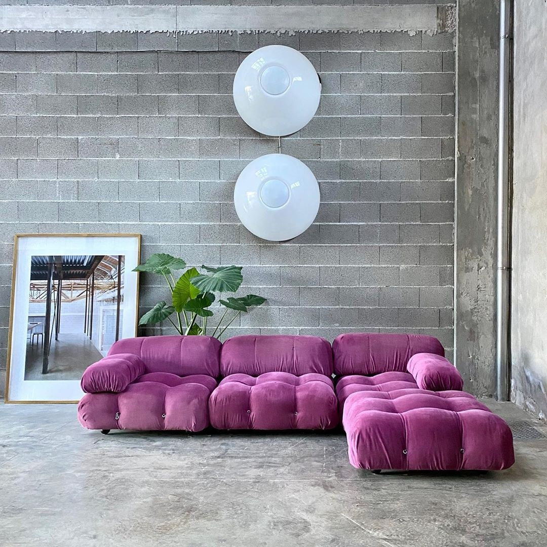 customized modern living room couch Shaping sponge mario bellini modular sectional velvet teddy fabric bellini sofa set