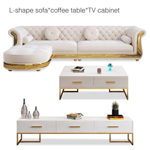 modern furniture sofa Light luxury leather modern furniture sofa American living room 123 combination sofa