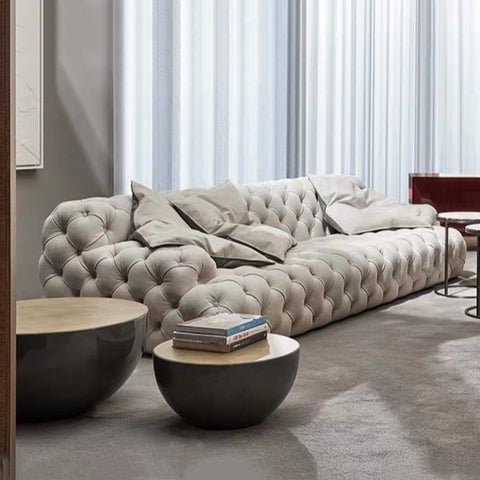 Home Decoration Italian Living Room Sofa Set Customized Postmodern Chesterfield Sofa Fabric Button sofa