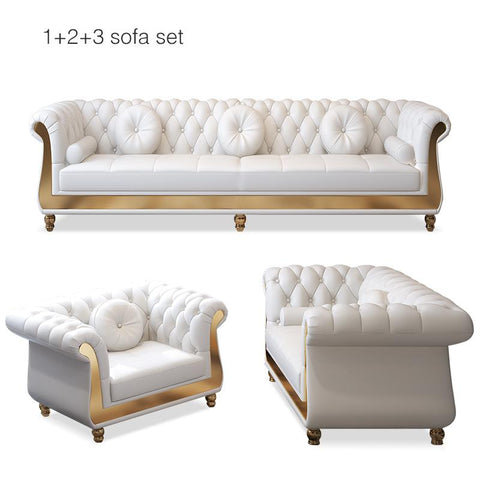 modern furniture sofa Light luxury leather modern furniture sofa American living room 123 combination sofa