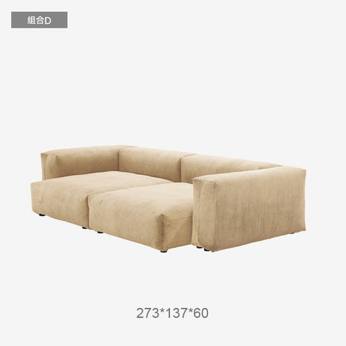 Nordic corduroy fabric modular sofa