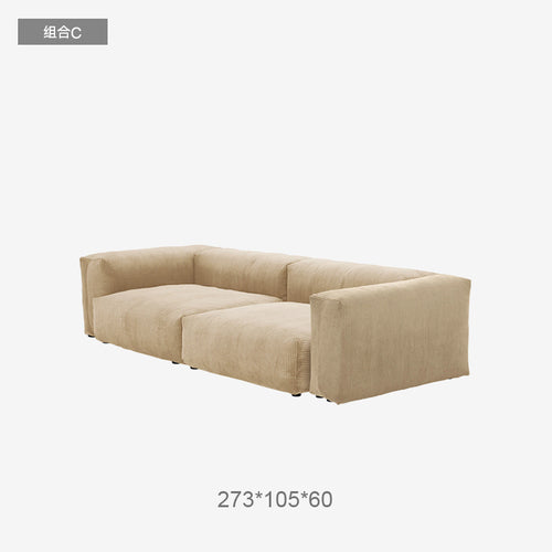 Nordic corduroy fabric modular sofa