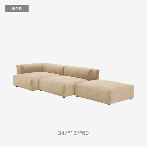 Nordic corduroy fabric modular sofa